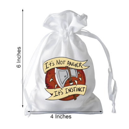 Dice Bag - It's Not Anger It's Instinct (Barbarian)