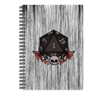 Journal - Dice with Skull (Dark)