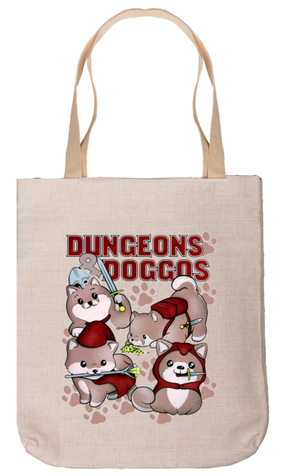 Canvas Tote Bag - Dungeons and Doggos