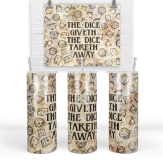 20 oz Stainless Steel Tumbler - Dice Giveth