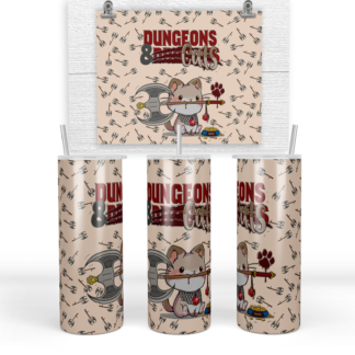 20 oz Stainless Steel Tumbler - Dungeons and Cats